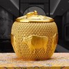 黄铜茶叶罐摆件铜五牛罐储存罐茶罐子家用客厅茶几装饰品商务礼品 商品缩略图9