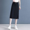 TZF-天丝牛仔半身裙女2024年新款夏季高腰中长款开叉薄款一步包臀裙子 商品缩略图9