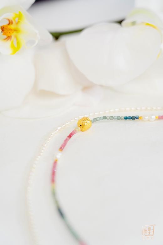 天然彩色碧玺小方糖设计项链 商品图9