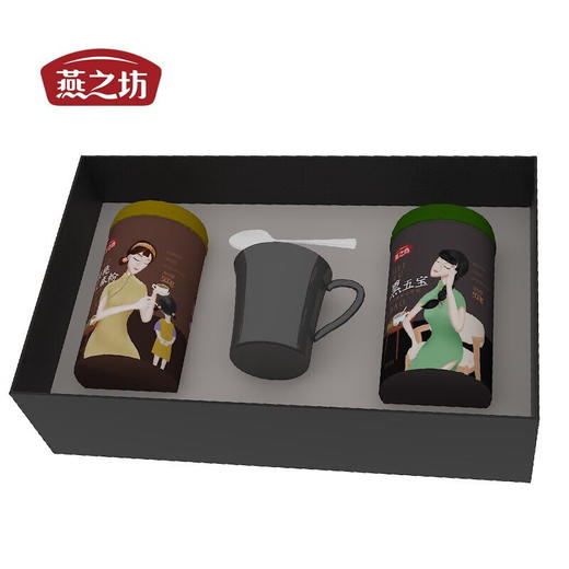 燕之坊 杂粮粉 全家礼礼盒1kg 核桃黑芝麻粉五宝粉代餐冲饮代餐饱腹送礼 商品图1