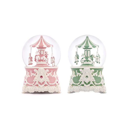 JARLL 120MM 旋转木马音乐盒水球 商品图0