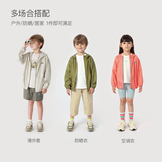 【防紫外线】马克珍妮夏装 男女童户外风轻薄透气防晒衣230385 商品图2