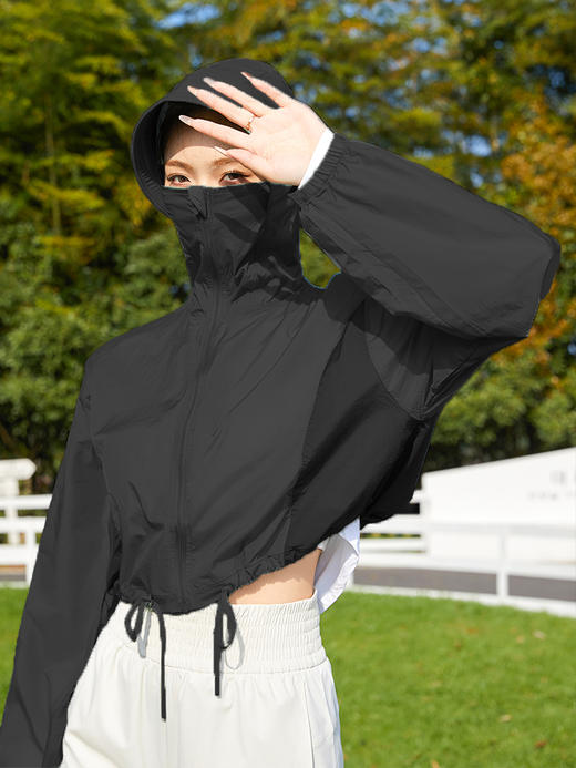 哈瓦塔新款夏季清凉带帽短款防晒服H340108 商品图8