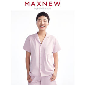 【家居】女装凉感吸湿排汗亲肤翻领上衣 1N2427401