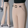 TZW-高档牛奶丝微喇裤女士夏季新款高腰显瘦薄款垂感休闲冰丝筒喇裤女 商品缩略图5