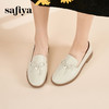 Safiya/索菲娅2023年秋新款浅口真皮蝴蝶结软底休闲单鞋深口皮鞋乐福一脚蹬便鞋 SF33112029 商品缩略图1