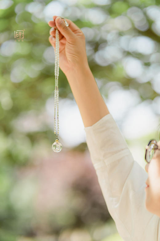 天然白水晶香氛宝瓶国风长链 商品图3