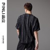 PINLI品立夏季新款竖条纹短袖T恤潮牌宽松流苏时尚休闲体恤衫B242111068 商品缩略图2