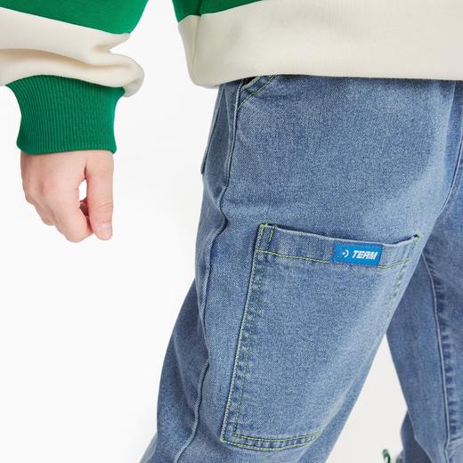 【秒3】【MQD】童装秋男童牛仔裤宽松休闲柔软束脚工装牛仔裤91W1406 商品图2