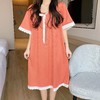 【超软超亲肤❗️新款可爱甜美睡裙】高品质牛奶棉，自然垂感，长款短袖公主风学生宽松家居服薄款女夏季吊带裙子 商品缩略图5