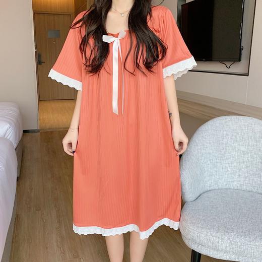 【超软超亲肤❗️新款可爱甜美睡裙】高品质牛奶棉，自然垂感，长款短袖公主风学生宽松家居服薄款女夏季吊带裙子 商品图5