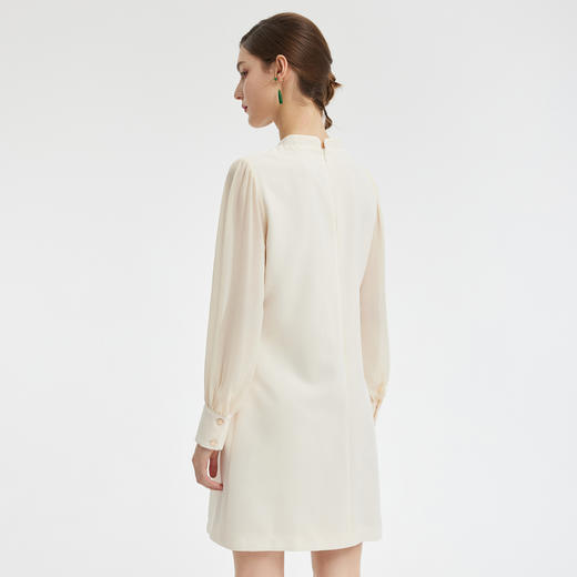 PF833斯尔丽2024新中式国风立领刺绣花纹盘扣直身型改良式旗袍连衣裙 商品图1