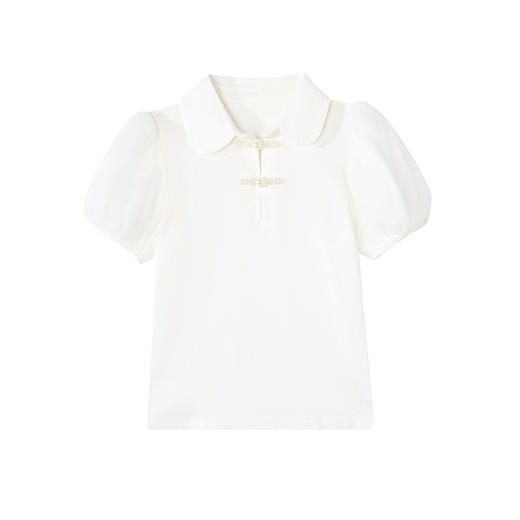 笛莎Deesha T恤2024夏季新款翻领短袖T恤 商品图4