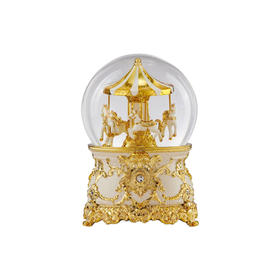 JARLL 120MM 旋转木马音乐盒水球 GG-54064 金色