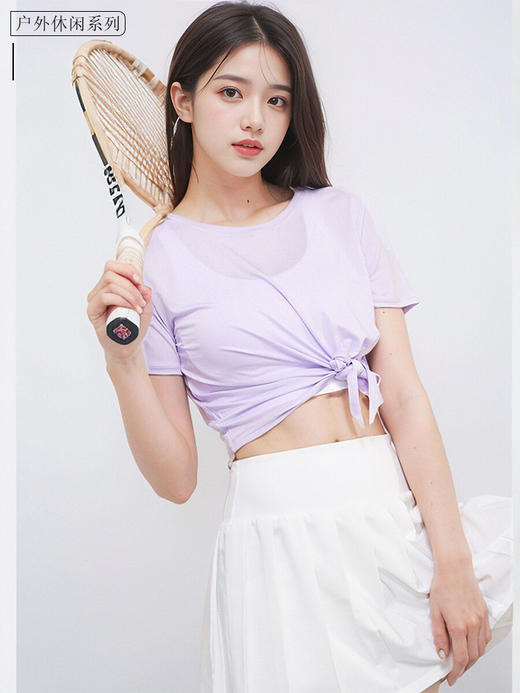 哈瓦塔小凉风侧面打结清凉感春季罩衫H340110 商品图10