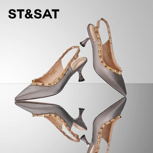 星期六法式尖头铆钉中后空SSC1114125 商品图2