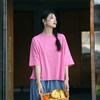 绽放214朵/2024夏季新款设计感前短后长侧边开衩宽松休闲T恤 商品缩略图3