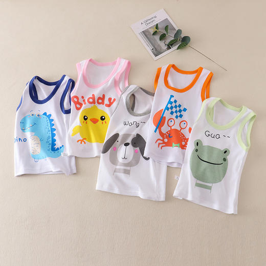 【39.9元4件】儿童纯棉A类背心男女宝包夏季薄工字打底衫女童小吊带90-140码_ZSY 商品图2