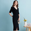 EITIE爱特爱夏季时尚简约通勤纯色修身连衣裙7407150 商品缩略图2