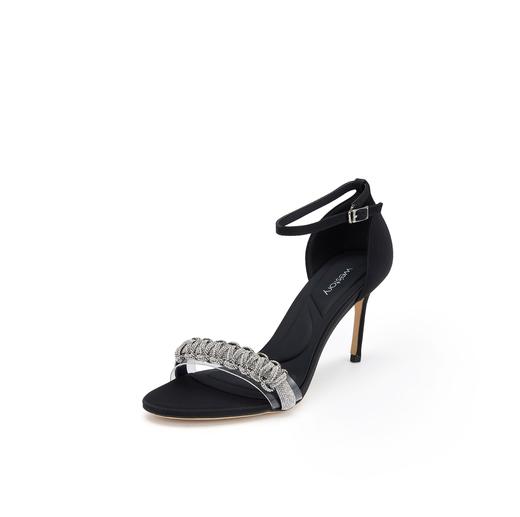 westory夏季新款法式全细闪钻交叉绑带中空礼服鞋细高跟凉鞋W24BG61911 商品图2