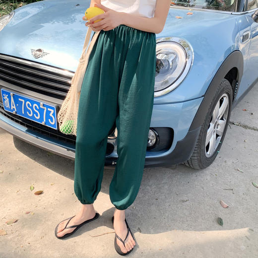 【雪纺面料，清凉贴身！】大码女装夏季凉凉裤显瘦阔腿裤胖mm防蚊裤宽松高腰雪纺垂感长裤子-lm！-ry 商品图6