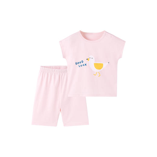 英氏[幸运duck]儿童家居服套装男童女童夏装短袖睡衣纯棉夏季 商品图4