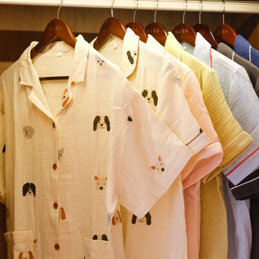 【夏季情侣款|全棉双层绉纱家居服睡衣| A类面料 】100%新疆长绒棉 非常的软哦！ 商品图0