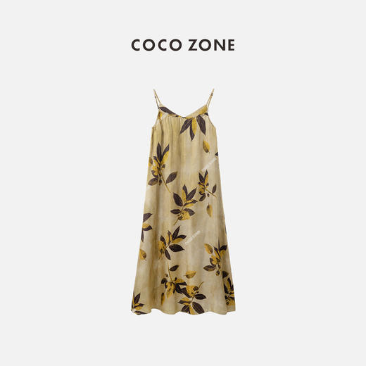 COCO ZONE"邂逅连衣裙“春夏复古设计感A字吊带连衣裙V领长裙CC1A0606 商品图1