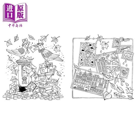 【中商原版】欧洲旅游涂色书旅 日文艺术原版 するヨーロッパ リタ・バーマン グラフィック社 商品图4