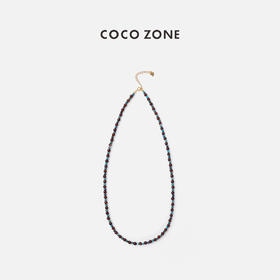 COCO ZONE2024时尚撞色串珠颈链气质百搭项链CC2B0459