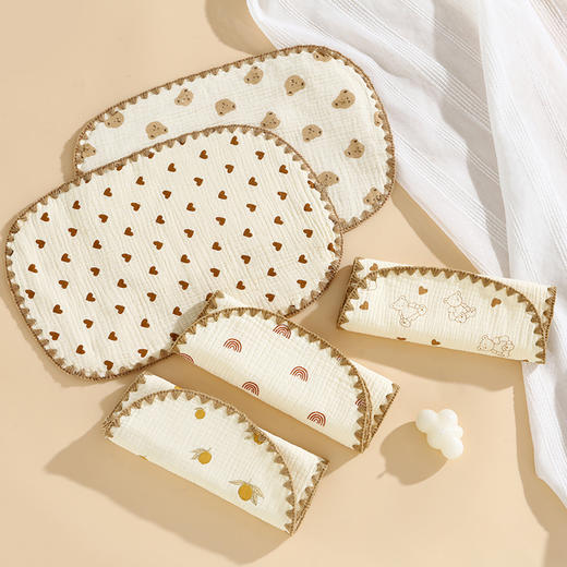 【2条装！天然全棉云片枕】新生婴儿十层棉纱布平枕初生枕巾宝宝云片枕头防吐奶枕垫吸汗低枕 商品图11