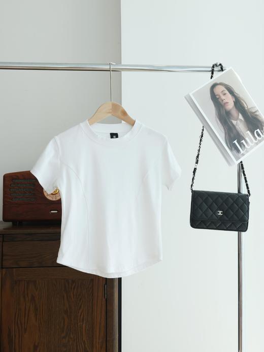 穿出小蛮腰🔥【鱼骨修身正肩T恤】可外穿，可打底！版型收腰遮肉显瘦 ✅两侧立体缝骨线，修饰腰部线条💥 显瘦又有型！最 商品图5