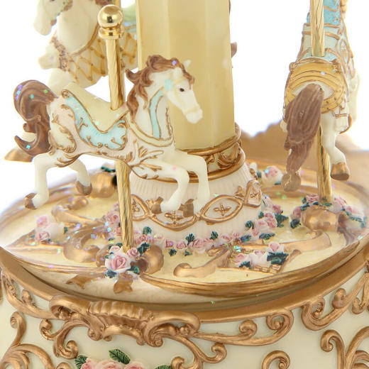 JARLL 150MM 旋转木马音乐盒水球+上盖 PA1201 古典款 商品图4