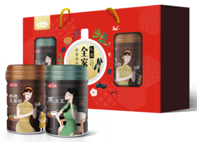 燕之坊 杂粮粉 全家礼礼盒1kg 核桃黑芝麻粉五宝粉代餐冲饮代餐饱腹送礼