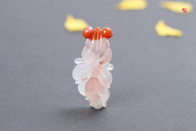 南红冰飘金鱼【富贵有余】吊坠 配精美挂绳