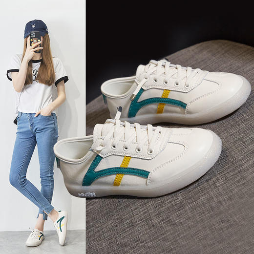 ZHR撞色小白鞋运动鞋女秋季软底女鞋子女百搭学生高颜值校园 商品图4