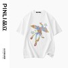 PINLI品立新中式2024夏季新款烫钻凤凰短袖T恤男士国潮休闲体恤BG242111038 商品缩略图7