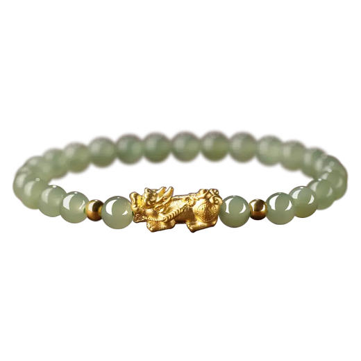 【经典】晴水和田玉貔貅手串 玉质通透细腻 圆润饱满 商品图4