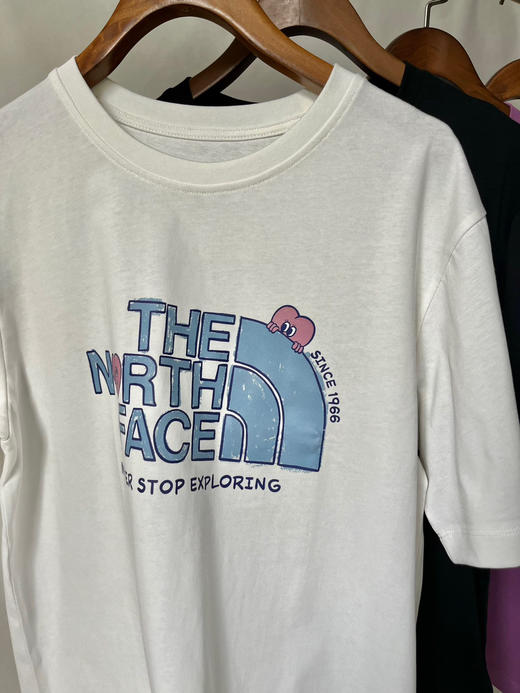 【4月9日 下午 16:00 TF成人T 秒杀】纯原北面爱心印花 宽版 情侣 短袖T恤 商品图8