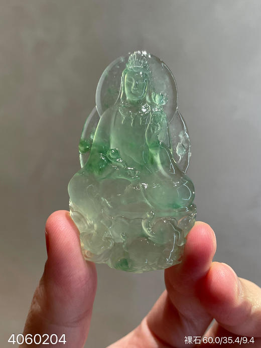 玻璃种飘翠普贤菩萨素件【4060204】具体价格微信咨询 商品图1