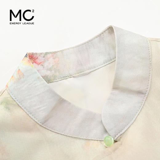 女装斜门襟雪纺印花上衣配半裙两件套-827S4221006 商品图1