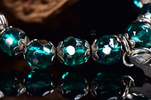 【繁花】绿琉璃老银手串-YS2403136 商品图5