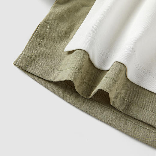 英氏-童衣类（夏）H4英针圆领短套衣英氏白100CM 商品图5