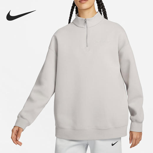 Nike/耐克春季新款女士休闲半拉链套头卫衣HF5175-012 商品图0