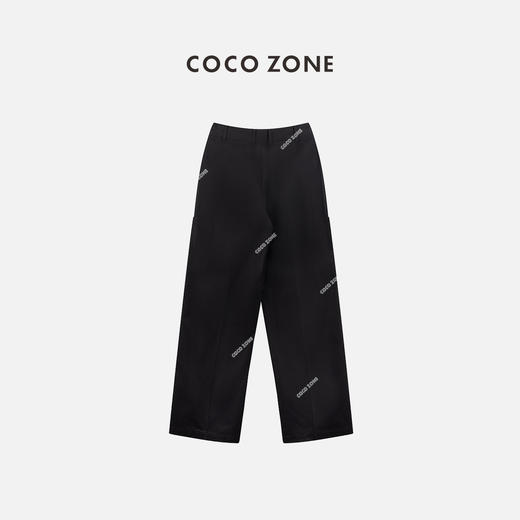COCO ZONE100棉时尚直筒显瘦休闲裤高级感百搭阔腿裤CC1A0525 商品图1
