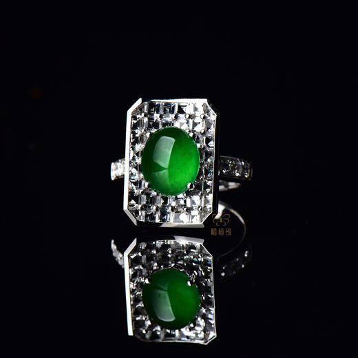 【方与圆】时尚翡翠蛋面戒-JZ12308001 商品图6