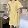 【超软超亲肤❗️新款可爱甜美睡裙】高品质牛奶棉，自然垂感，长款短袖公主风学生宽松家居服薄款女夏季吊带裙子 商品缩略图4