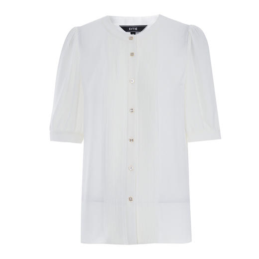 EITIE爱特爱夏季新款修身百搭通勤衬衣上衣女7409107 商品图11