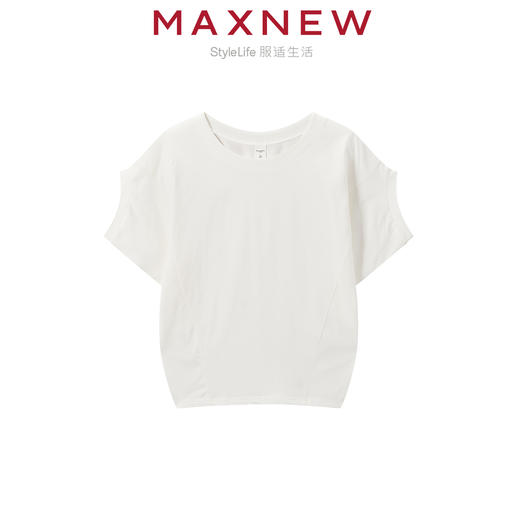 【T恤】女装MAX柔棉结构剪裁蝙蝠袖T恤 1N2221210 商品图1