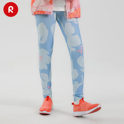 reima女孩儿童紧身裤中童2024春新款印花速干轻便弹力凉感紧身裤 商品图2